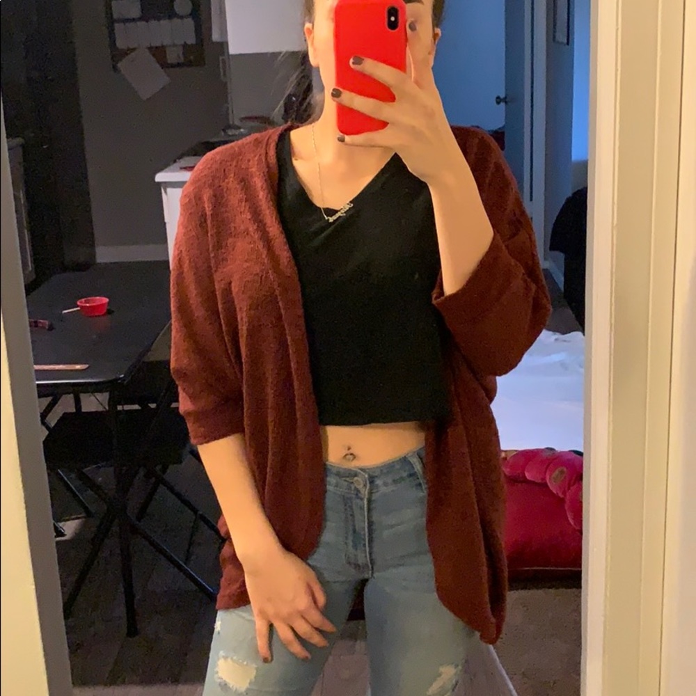 Maroon light cardigan